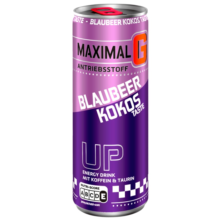 Maximal G Energy Drink Blaubeer Kokos 0,25l